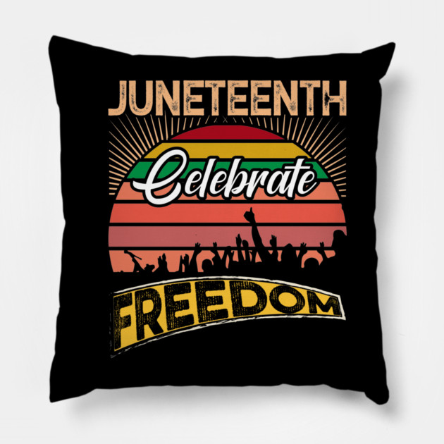 Juneteenth Celebrate Freedom, Black History, Black lives matter Pillow by UrbanLifeApparel