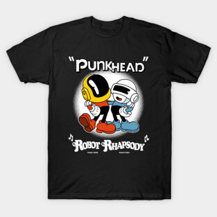 Punkhead - Vintage Cartoon Robot Rhapsody - Rubber Hose Style Dance T-Shirt