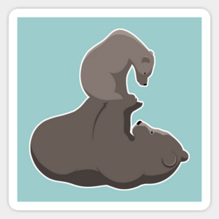 Mama Bear and Baby Motherhood Papa Bear and Cub Fatherhood Sticker