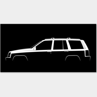 Jeep Grand Cherokee (ZJ) Silhouette Posters and Art