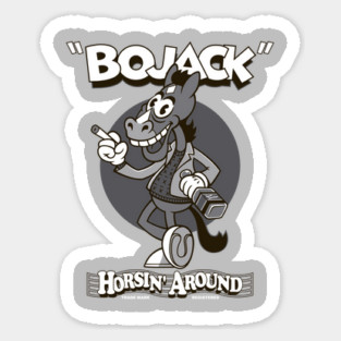 Vintage Cartoon Horseman  (Light) Sticker