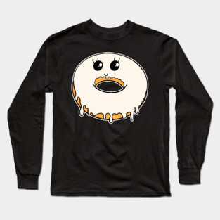 Glazed Donut Kawaii Dripping Glaze Long Sleeve T-Shirt
