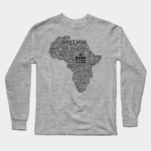 100 Reasons we celebrate black history, Africa, Black History, typography Long Sleeve T-Shirt
