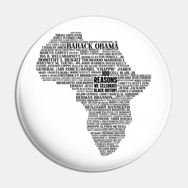100 Reasons we celebrate black history, Africa, Black History, typography Pin by UrbanLifeApparel