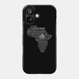 100 Reasons we celebrate black history, Africa, Black History, typography Phone Case