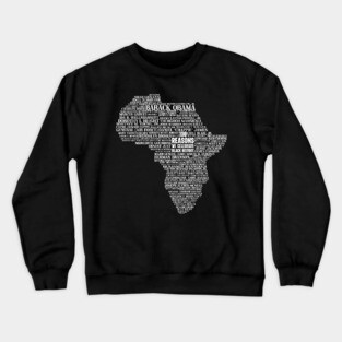 100 Reasons we celebrate black history, Africa, Black History, typography Crewneck Sweatshirt