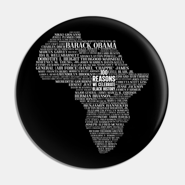 100 Reasons we celebrate black history, Africa, Black History, typography Pin by UrbanLifeApparel