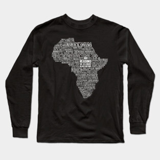 100 Reasons we celebrate black history, Africa, Black History, typography Long Sleeve T-Shirt