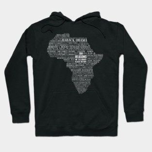 100 Reasons we celebrate black history, Africa, Black History, typography Hoodie
