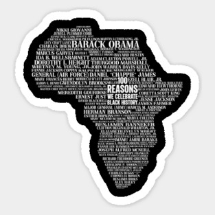 100 Reasons we celebrate black history, Africa, Black History, typography Magnet