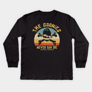 The Goonies Never Say Die Vintage Retro Kids Long Sleeve T-Shirt