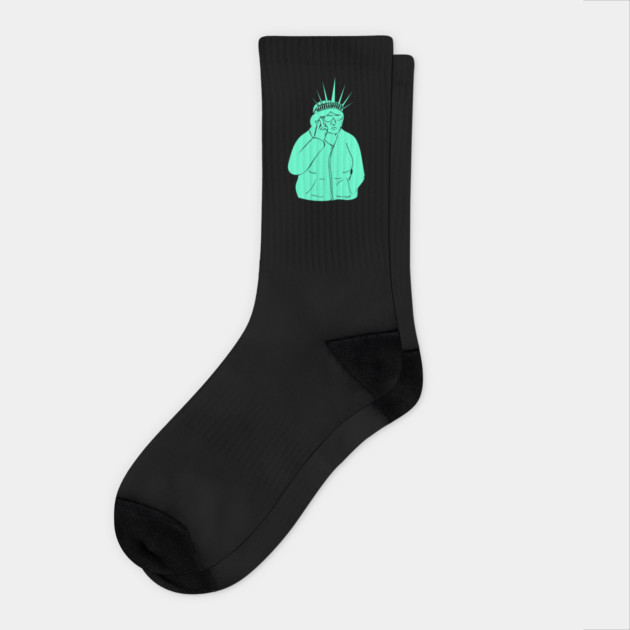 Statue of Lady Susan Liberty Socks by belownormal