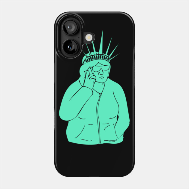 Statue of Lady Susan Liberty Phone Case by belownormal
