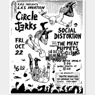 Circle Jerks / Social Distortion / The Meat Puppets Punk Flyer Posters and Art