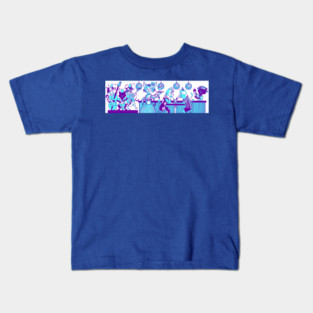 Meow Tai (purple and blue) Kids T-Shirt