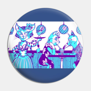 Meow Tai (purple and blue) Pin