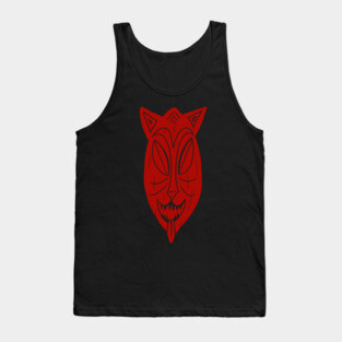 Tiki Cat mask Tank Top