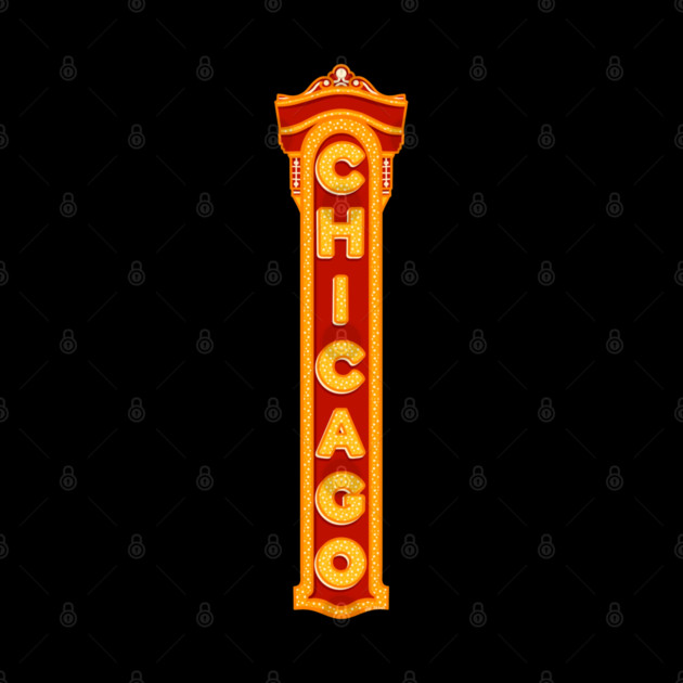 Chicago Theater Sign by HofDraws