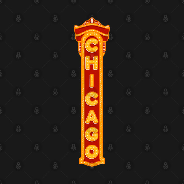 Chicago Theater Sign by HofDraws