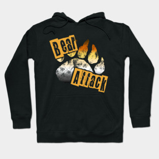 Bear Attack Gay Bear Pride Flag and Paw Hoodie