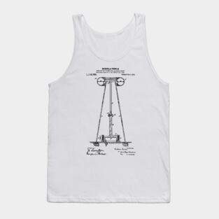 Tesla Coil Patent Black Tank Top