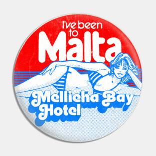 Vintage Malta Tourism Design Pin