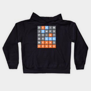 Wordle Reeves (Colorblind) Kids Hoodie