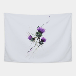 Scottish spear thistles Tapestry