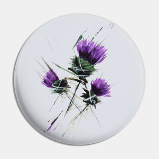 Scottish spear thistles Pin