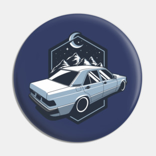 Blue 190E Night Scene Pin