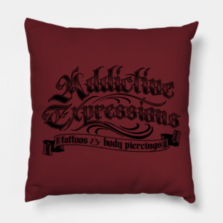 Addictive Expressions Tattoo Pillow