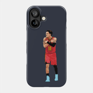 Trae Young Pixel Freeze Phone Case