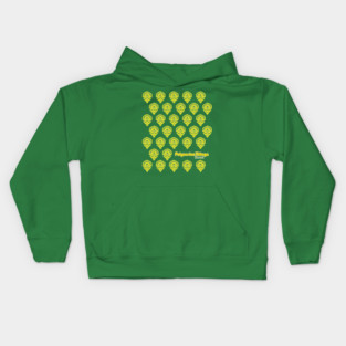 Polynesian Resort Pattern w Logo Kids Hoodie