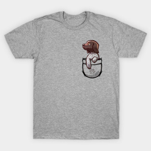 Pocket Cute German Shorthair Pointer Dog T-Shirt