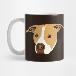 Brown and White Pit Bull Mug