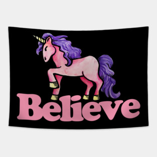 Believe in Unicorns Tapestry