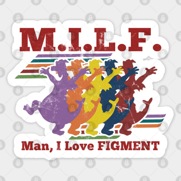 Distressed Man I love That Purple Dragon at Orlando Florida Sticker by Joaddo