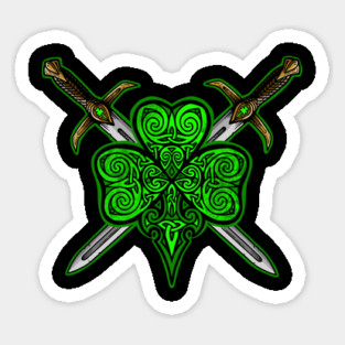 Sword & Shamrock Sticker