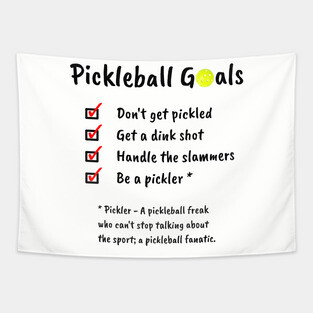 Pickleball Goals Tapestry