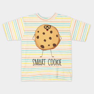 Smart Cookie Funny- Clever Cookie In Glasses Kids T-Shirt