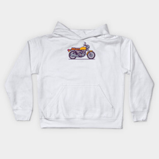 Retro Motorbike (2) Kids Hoodie