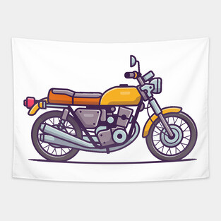 Retro Motorbike (2) Tapestry