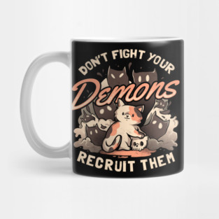 Recruit Your Demons - Cute Evil Cat Gift Mug