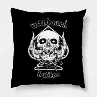 Wildcard Tattoo shop shirt Pillow