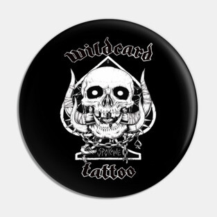 Wildcard Tattoo shop shirt Pin