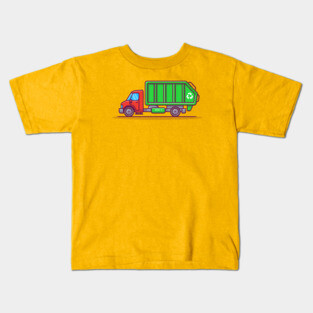 Garbage Truck Cartoon Kids T-Shirt