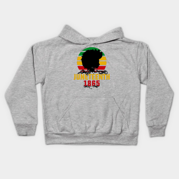 Juneteenth 1862, Black History Kids Hoodie by UrbanLifeApparel