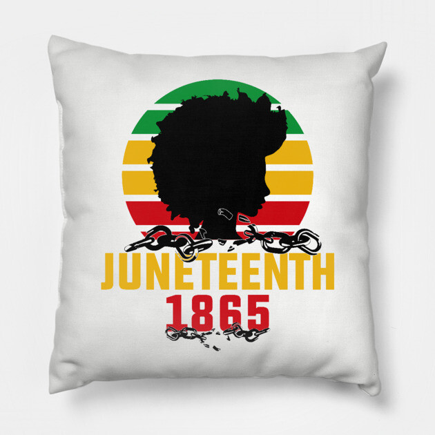 Juneteenth 1862, Black History Pillow by UrbanLifeApparel