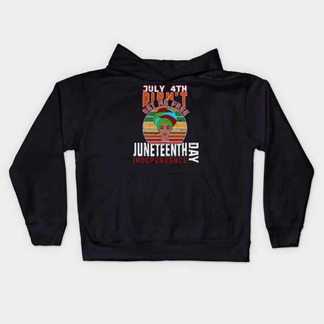 Juneteenth Independence Day, Black History Kids Hoodie by UrbanLifeApparel