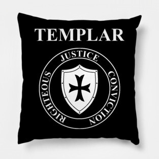 Templar Virtues of the Knights Templar Shield Pillow